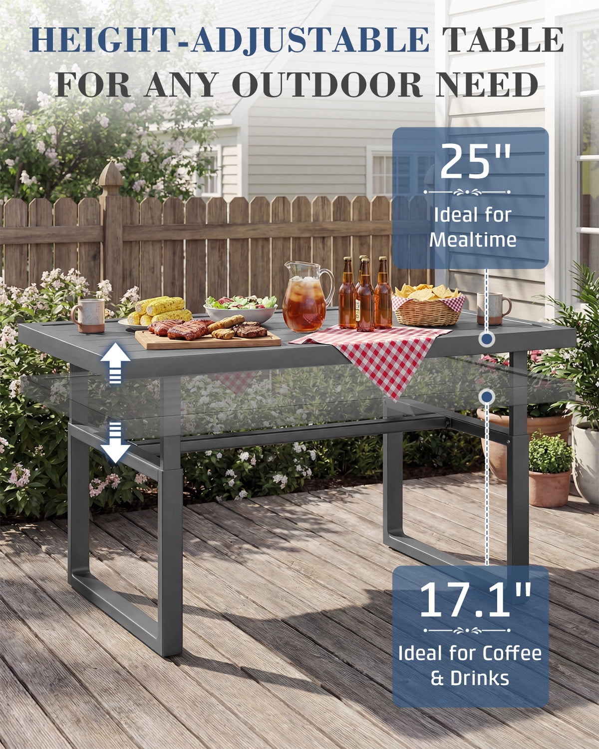 AECOJOY Outdoor Furniture Sets Clearance, Aluminum Patio Furniture Sets on sale, Metal Patio Sets, Outdoor Conversation Sets, Outdoor Sectional Sofa for Lawn,Light Grey