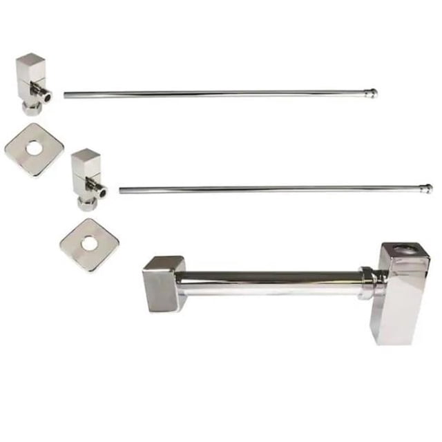 Square European Pedestal Kit, Polished Chrome
