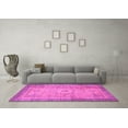 thumbnail image 3 of Ahgly Company Indoor Round Abstract Pink Modern Area Rugs, 4' Round, 3 of 4