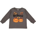 thumbnail image 3 of Inktastic Big Brother Pumpkins with Fall Leaves Boys Long Sleeve Toddler T-Shirt, 3 of 5