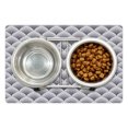 thumbnail image 1 of Stripe Pet Mat for Food and Water, Vintage Japanese Style Repetitive Pattern with Fish Squama Illustration, Non-Slip Rubber Mat for Dogs and Cats, 18" X 12", by Ambesonne, 1 of 2