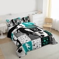 thumbnail image 3 of jejeloiu Football Gamer Full Size Comforter Sets,Soccer Sport Game Bedding Sets For Ball Lovers Reversible 3-Piece, 3 of 8