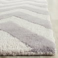 thumbnail image 3 of SAFAVIEH Cambridge Kaitlyn Geometric Wool Area Rug, Silver/Ivory, 9' x 12', 3 of 6