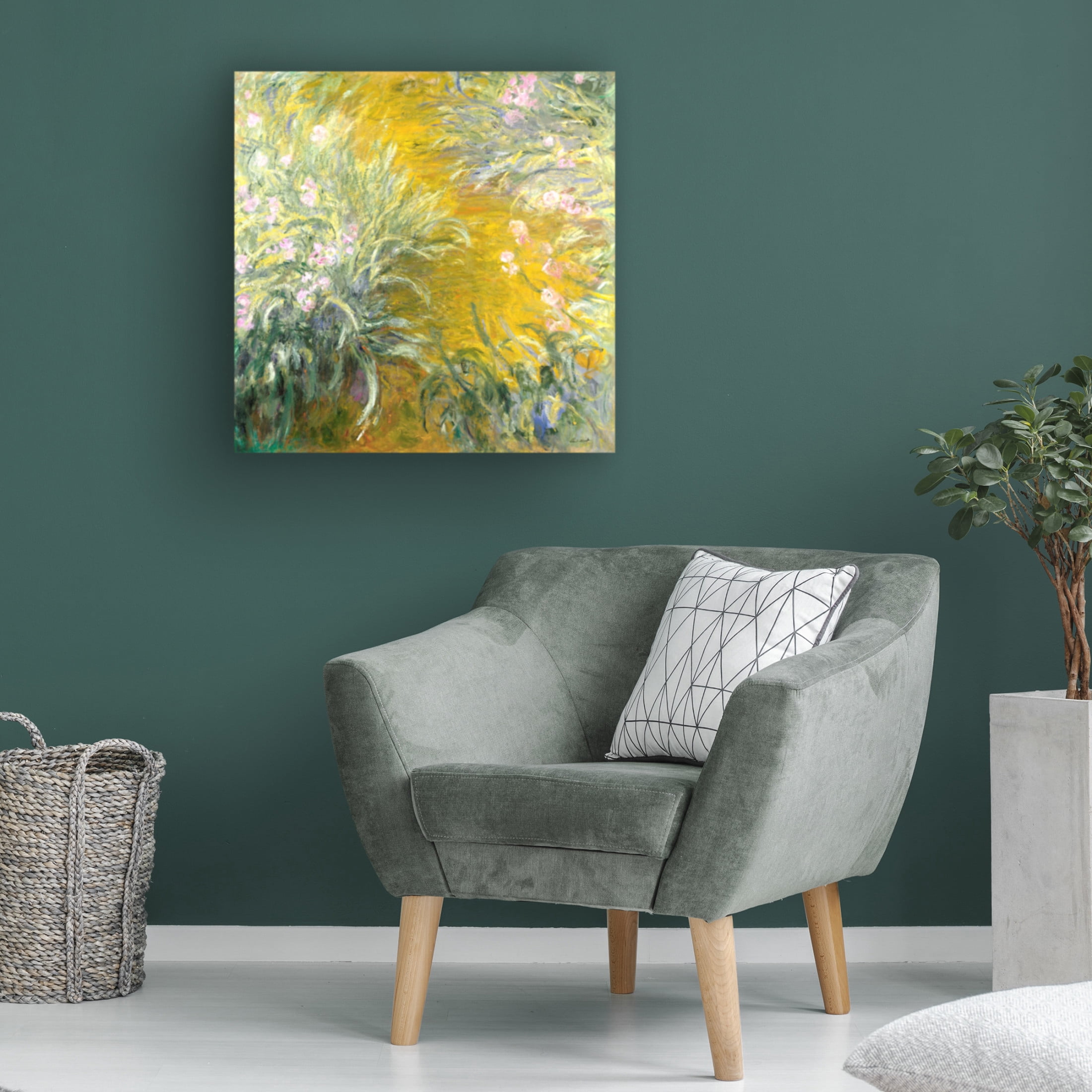 Trademark Fine Art Pictufy  The Path through the Irises Canvas Wall Art