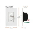 thumbnail image 3 of Lutron Skylark Incandescent/Halogen/LED/CFL White Slide Dimmer Switch, 3 of 21