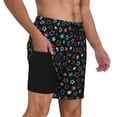 thumbnail image 2 of Balery Multi-Colored Stars Mens Swim Trunks Swim Shorts for Men Quick Dry Inseam Beach Shorts with Compression Liner Pocket-Large, 2 of 9