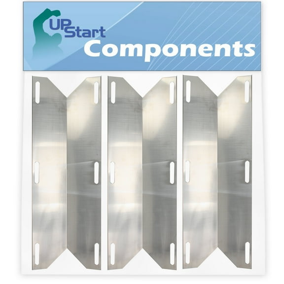 3-Pack BBQ Grill Heat Shield Plate Tent Replacement Parts for Sterling Forge Chateau 3304 - Compatible Barbeque Stainless Steel Flame Tamer, Guard, Deflector, Flavorizer Bar, Vaporizer Bar