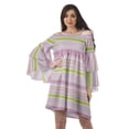 thumbnail image 1 of Moomaya Robe d'Été Dénudée Rose Clair pour Femmes Robe de Plage en Coton avec Manches Cloche - TG, 1 of 5