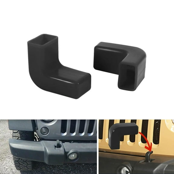 Bumper Tow Hook Covers for Jeep Wrangler JK, JL, Gladiator JT 2007-2023 2Pcs