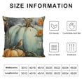 thumbnail image 5 of SHANXI Fall Pumpkin Pillow Covers Cute Fall Decoration Green Blue Pumpkins Leaves Autumn Harvest Decorative Throw Pillows Thanksgiving Farmhouse Decor 22x22in, 5 of 5