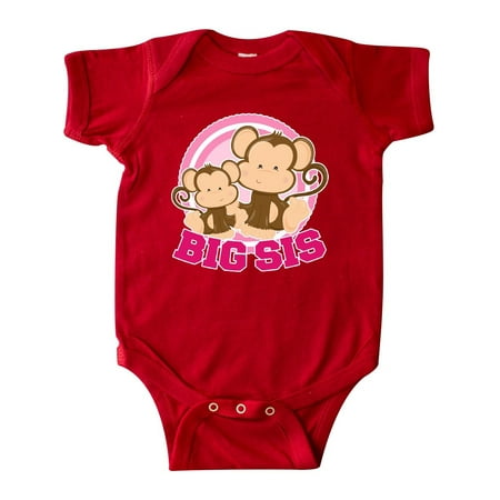 

Inktastic big sis monkey Gift Baby Boy or Baby Girl Bodysuit