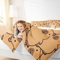 thumbnail image 3 of Manfei Kawaii Capybara Twin Comforter Sets,Cute Animal Pattern Bedding Set,Brown,Polkadot Reversible,2 Pieces,1 Comforter and 1 Pillowcase, 3 of 7