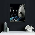 thumbnail image 4 of Nawypu Wine Glass Wall Art Turquoise Wall Decor for Kitchen Teal Decor Modern Wine Barrel Posters Dining Room Black and Gray Casks Pictures Drink Artworks Family Bar Living Room Home Decorations, 4 of 4