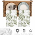 thumbnail image 5 of Sage Green Flower Kitchen Towels Set of 3, Vintage Country Rose Leaf Floral Absorbent Dish Towels for Kitchen, Microfiber Hand Towel, Quick Drying Tea Towel for Cleaning Decorative Dishcloths, 5 of 7