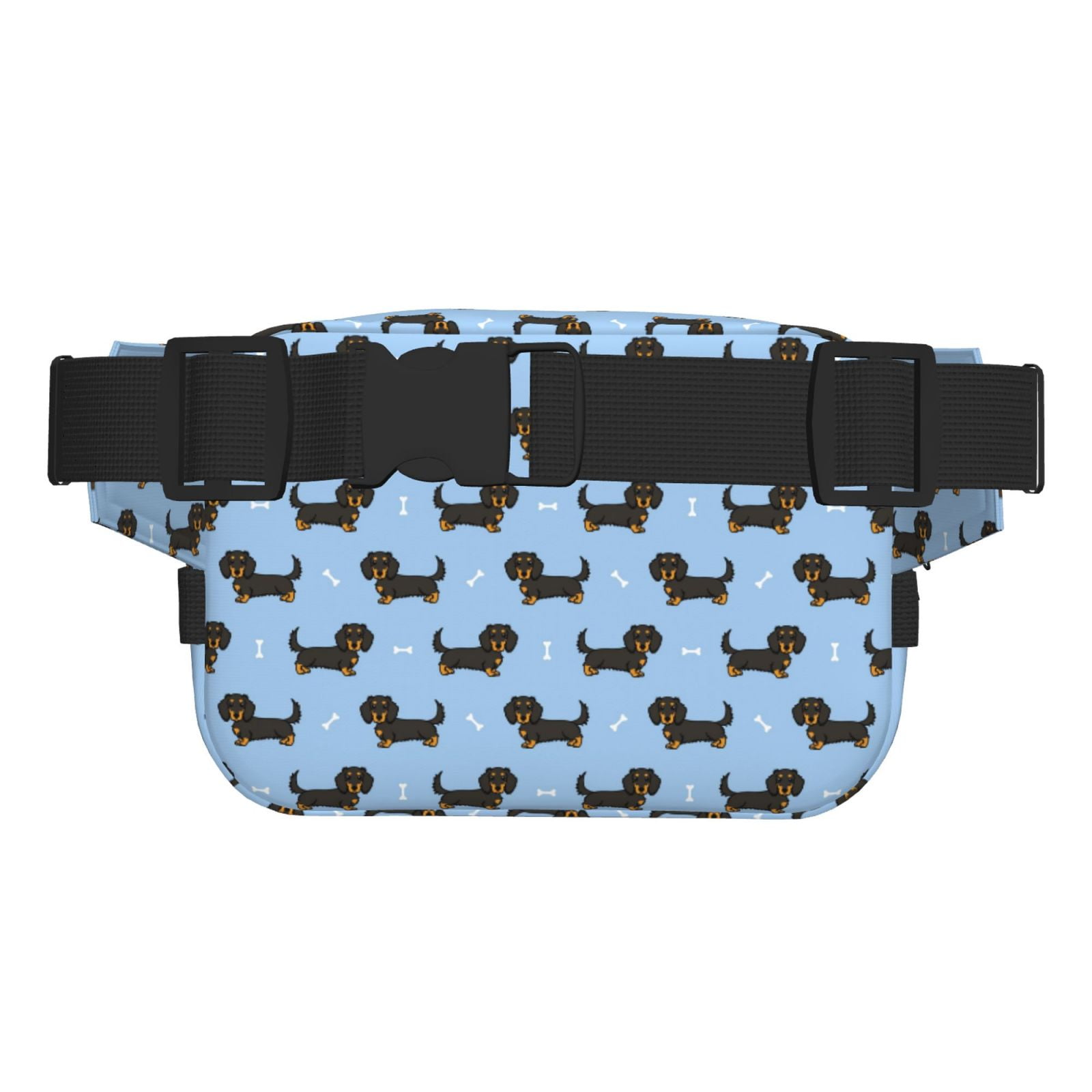Hirioo Dachshund Dog for Double Layer Waist Bag Adjustable Fanny Pack For Travel Running Hiking