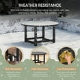 thumbnail image 5 of WestinTrends Malibu Kids 5-Piece HDPE Outdoor Patio Round Dining Table and Chairs Set, Black, 5 of 15