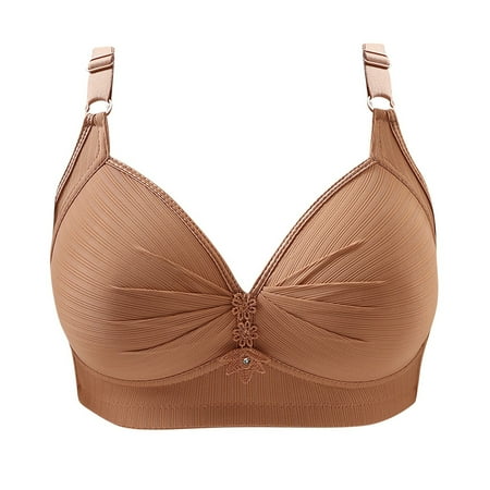 WMTBSRSW Womens Plus Size Push Up Everyday Bras No Underwire Bralette Bra Seamless Wireless Bras Deep V Comfortable Bralette Supportive Tshirt Bra