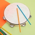 thumbnail image 1 of FONDOTIN 50Pcs Beating Stick Wooden Rhythm Sticks Assorted Color Music Education Indoor Playing, 1 of 6