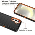 thumbnail image 6 of Tiflook for Samsung Galaxy S24 5G 2024 with [Built-in Screen Protector] Holster Locking Belt Clip [Military Grade 12FT Drop Tested] Full Body Carrying Kickstand Cover - Orange, 6 of 6