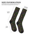 thumbnail image 2 of Lsque Neon Mardi Gras Pattern Sport Compression Socks for Men & Women 15-20 mmHg Knee High Nurse Pregnant Running Medical and Travel Athletic, 2 of 6