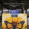 thumbnail image 3 of High Precision Body Weight Scale Smart Bathroom Scales with Large LCD Display(400lbs),Decorative for Bedroom-Beautiful Butterfly Sitting On Sunflowers, 3 of 4