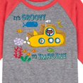 thumbnail image 3 of Pete The Cat - Its Groovy To Imagine - Toddler And Youth Raglan Graphic T-Shirt, 3 of 7