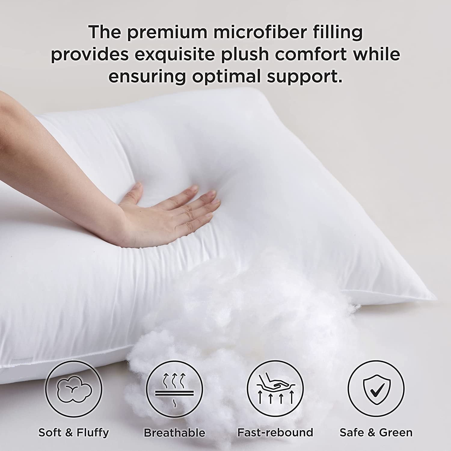 Eurotex Bed Pillows for Sleeping Hotel Quality, Supportive Down ...
