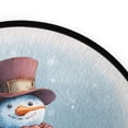 thumbnail image 4 of 36.2 Inch Round Floor Mat Watercolor-style Snowman Pattern Carpet Decor Rug for Living Room Bedroom, 4 of 6
