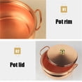 thumbnail image 6 of Thickened Copper Hot Pot with Lid, Non-Stick Soup, Shabu-Shabu Pot for Family Gatherings & Friends Dinners, Compatible with Gas, Induction & Electric Stoves, 6 of 7