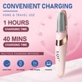 thumbnail image 5 of LQT Electric Foot File – Rechargeable Callus Remover for Hard, Cracked Skin – at-Home Pedicure Kit for Smooth Feet (Men & Women) (Pink), 5 of 7