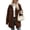Coffee, variant on Women Corduroy Shacket Button Down Shirts Long Sleeves Jacket Coat Loose CasualSide Pockets Lapel Fall Clothes Orange 2XL