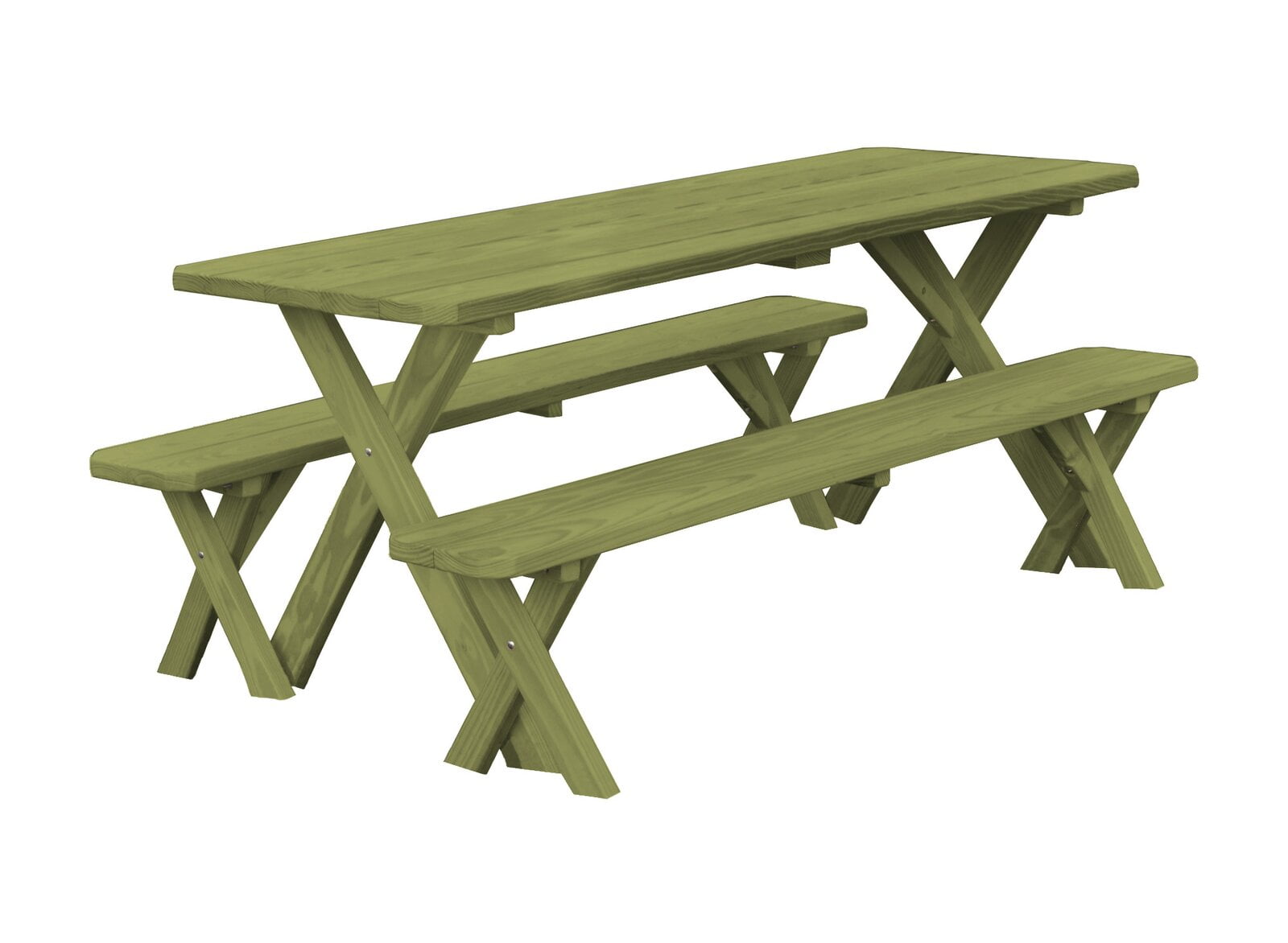 Starkey 3 Piece Picnic Table, Chair Outer Frame Material Solid Wood