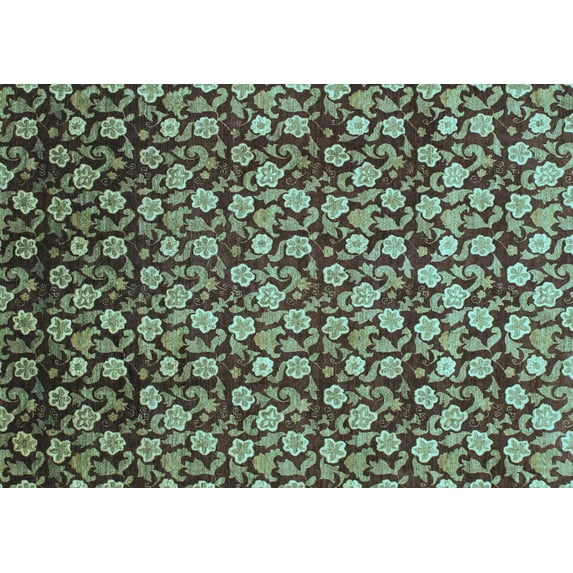 Ahgly Company Indoor Rectangle Abstract Light Blue Modern Area Rugs, 2' x 3'
