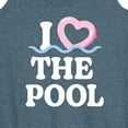 thumbnail image 3 of Instant Message - I Heart The Pool Floatie - Women's Racerback Tank Top, 3 of 6