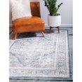 thumbnail image 2 of Unique Loom 3139575 4 ft. 3 in. x 6 ft. Prado Baracoa Rectangular Rug, Blue, 2 of 2