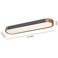 thumbnail image 3 of HUOKU Lumin 38 in. 1-Light Gray Integrated LED Flush Mount Minimalist Long Oval Ceiling Light, 3 of 6
