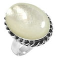 thumbnail image 1 of Natural Mother Of Pearl Ring 925 Sterling Silver Handmade Jewelry, 1 of 5