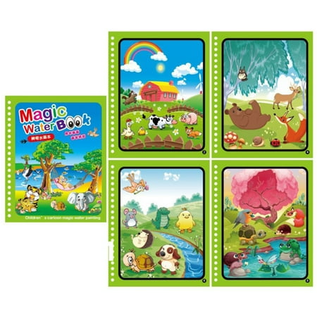 Reusable Coloring Book Water Drawing Sensory Educational Montessori Toy (B)