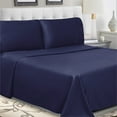thumbnail image 2 of Superior Tierney Cotton Percale Deep Pocket Sheet Set, Full, Crown Blue, 2 of 9