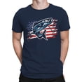 thumbnail image 2 of Patriotic Fishing American Flag Men's T-shirt, 2 of 3