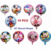 BCD-PRO Mickey Mouse Minnie Mouse Foil Balloons Girls Birthday Party Decorations Multicolor 10 Pcs 18 Inch