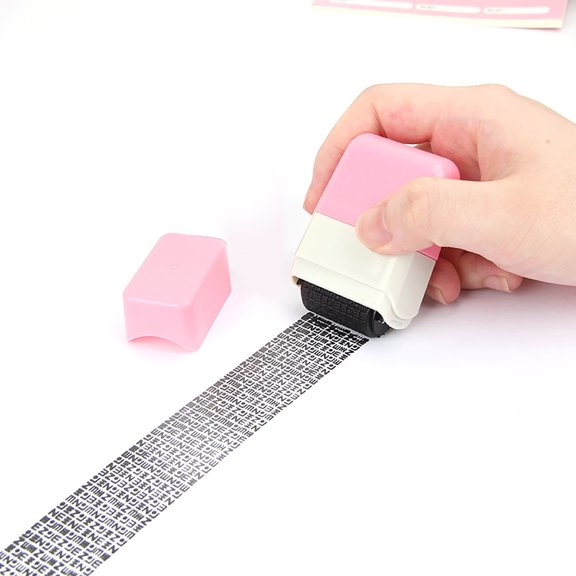 BINGLI Identity Protection Roller Stamps Identity Theft Protection Stamp for ID Address Blockout 3ML with Multiple Styles Family,Student & Daily Use