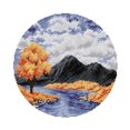 thumbnail image 1 of (FA201) Hilo Algodón Ecológico Bordado No Manchú 14CT Impresión 2 Hebras 31*31cm Kit Serie Paisaje Punto Cruz Otoño Las Estaciones River Valley (3), 1 of 10