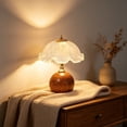 thumbnail image 2 of ICQOVD Handcrafted Eggshell Table Lamp Vintage Bedside Lamp Warm Ambient Light for Bedroom Living Room Home office Decorative Gift, 2 of 6
