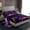 Purple, variant on Feelyou Chic Glitter Marble Teens Twin Sheet Set, Abstract Ombre Plum Marbling Bedding