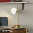 thumbnail image 4 of Evelyn&Zoe Mid-Century Modern Metal Desk Lamp with White Shade, 4 of 10