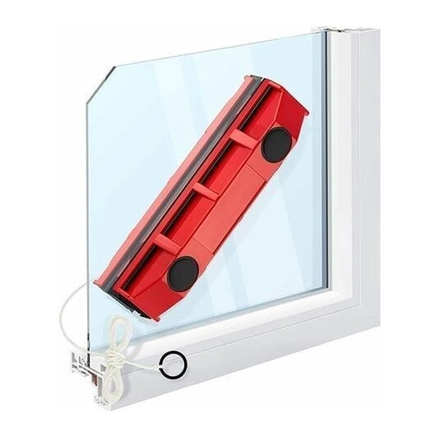 Limpiador de ventanas magnético de doble cara, microfibra lavable para uso repetido, diseño triangular para una limpieza integral