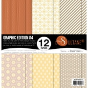 Carabelle Double-Sided Cardstock 250Gsm 12"X12' 12/Pkg-Graphic #4 Geometrics, 3 Designs/4 Each