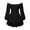 Black, variant on Women Mini Romper Off Shoulder Long Sleeve Solid Color Summer Casual Jumpsuit