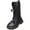 style-14 Black, variant on Kogui Little Girls Boots Kid's Girls High Zipper Mid Calf Riding Winter Boots (Toddler/Little Kid/Big Kid) Size 11 (White,Little Kids 11)